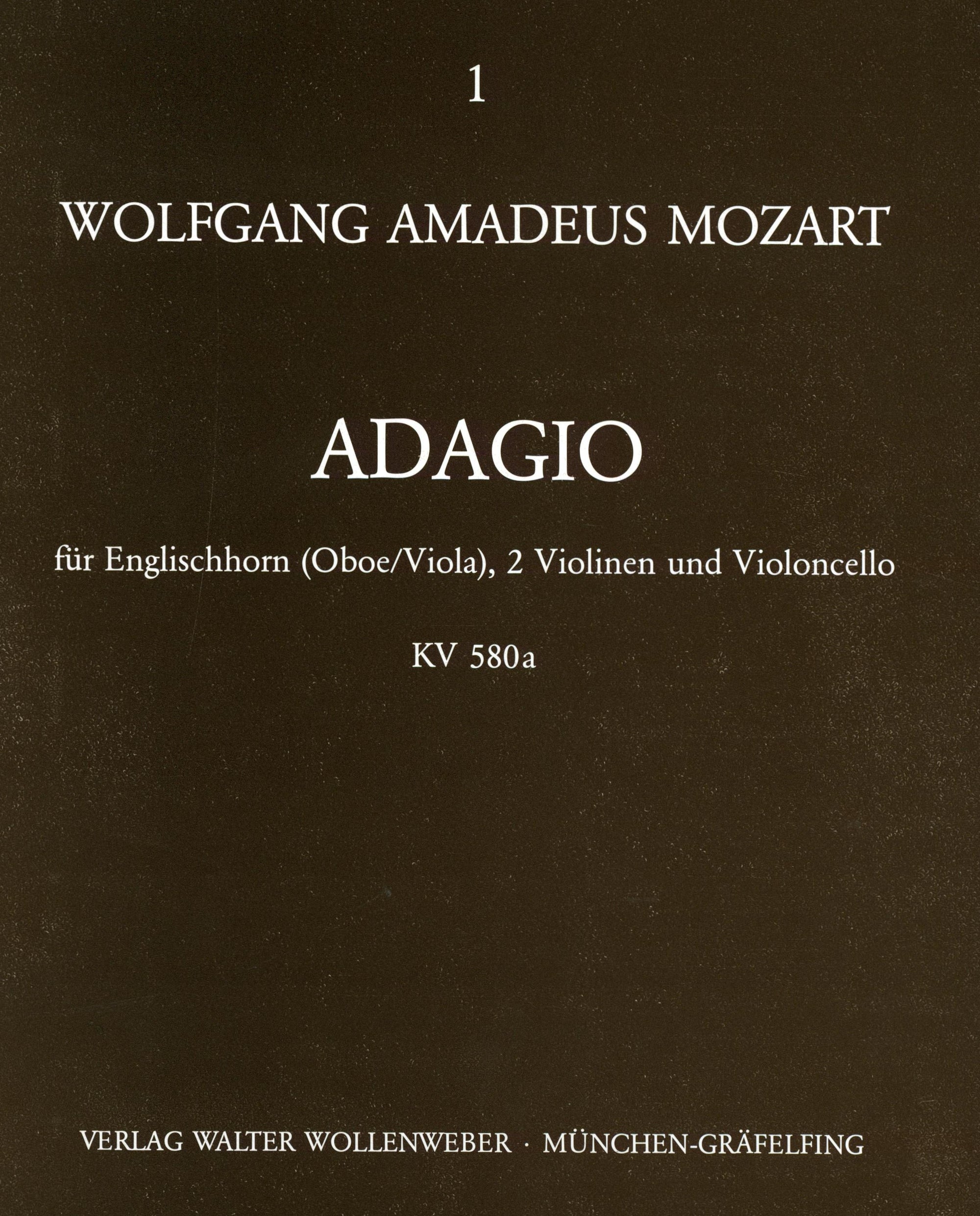 Mozart: Adagio, K. Anh. 94 (580a) - arr. for english horn, 2 violins & cello