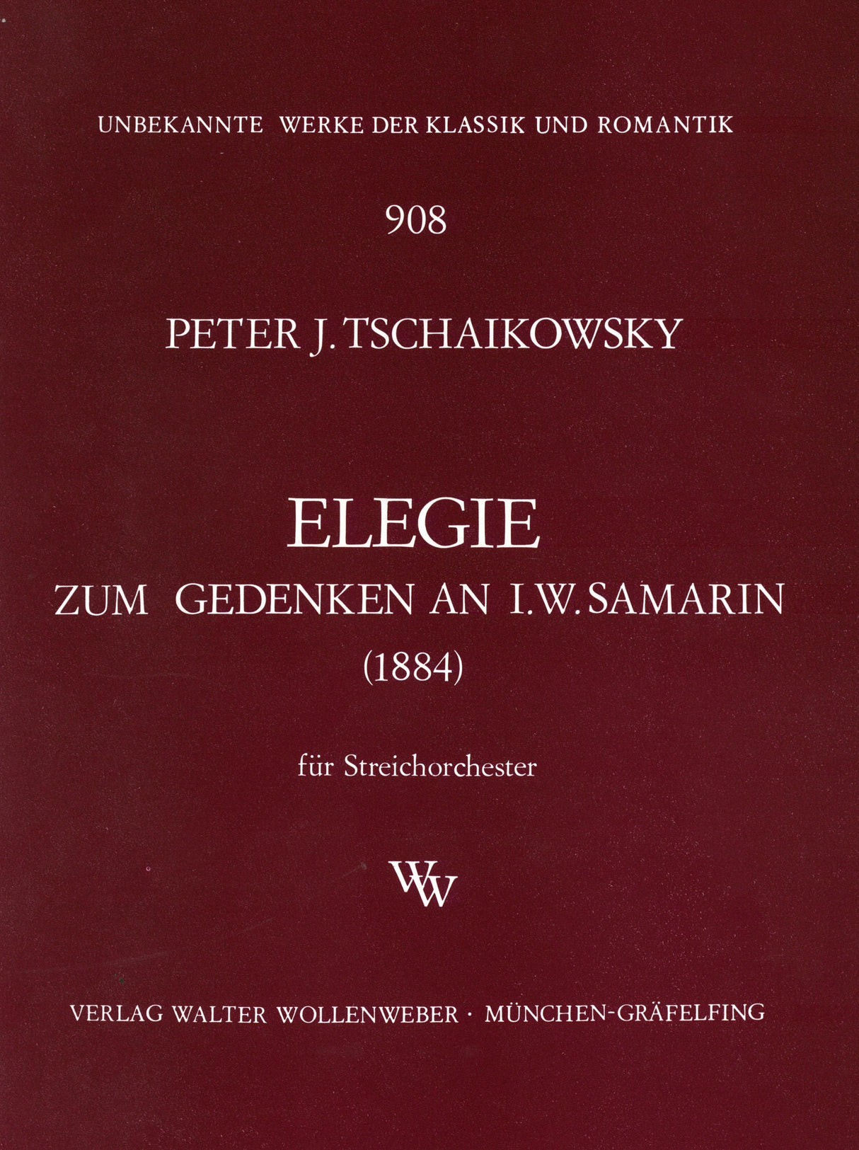 Tchaikovsky: Elegy in G Major (A Grateful Greeting)