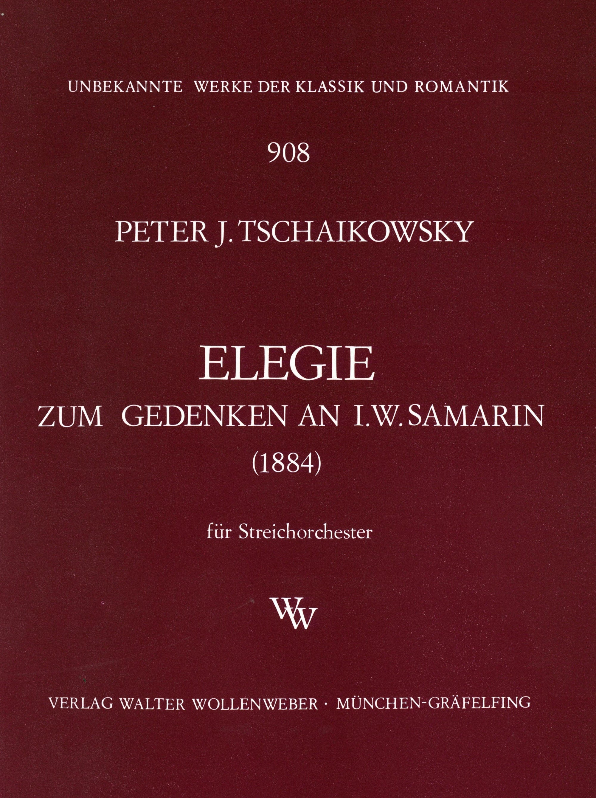 Tchaikovsky: Elegy in G Major (A Grateful Greeting)