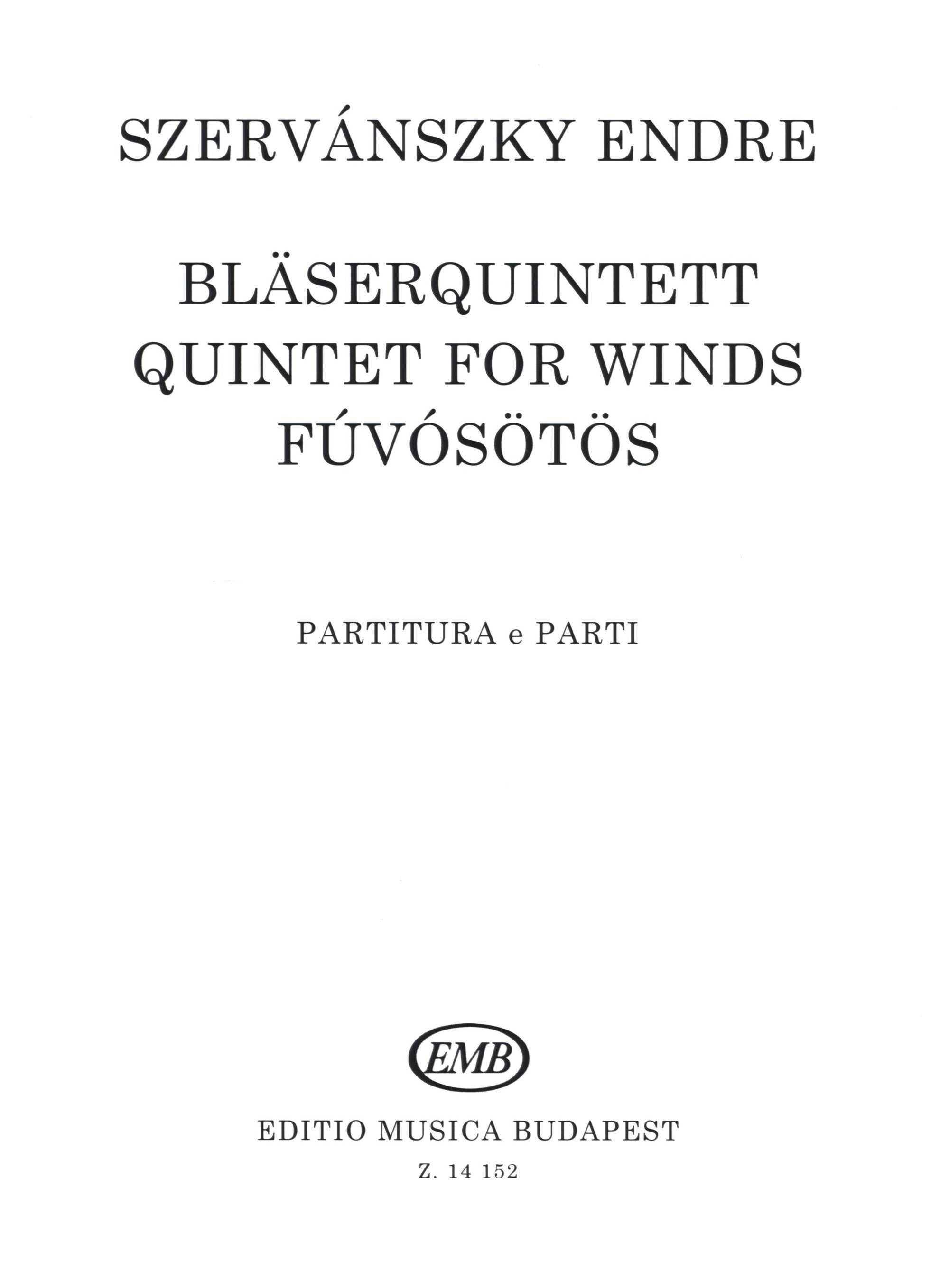 Szervánszky: Wind Quintet No. 1