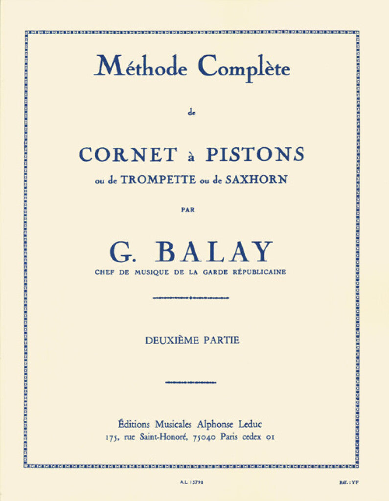 Balay: Complete Cornet Method – Volume 2