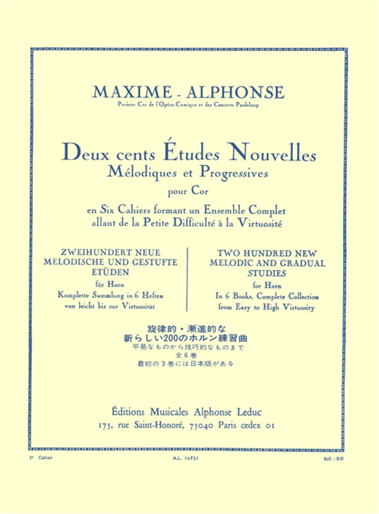 Maxime-Alphonse: 200 New Etudes - Volume 3 (40 Studies of Medium Difficulty)