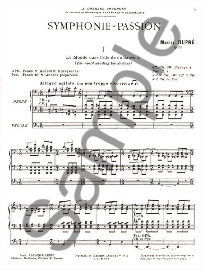 Dupré: Passion Symphony, Op. 23