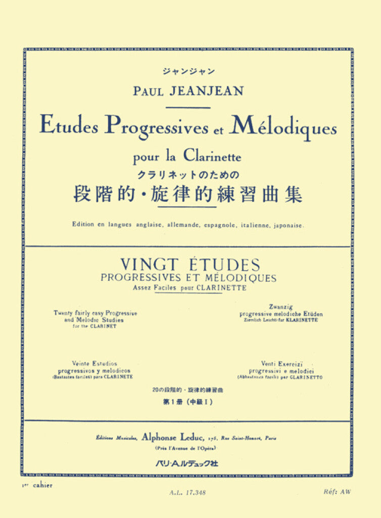 Jeanjean: Etudes Progressives et Mélodiques – Volume 1