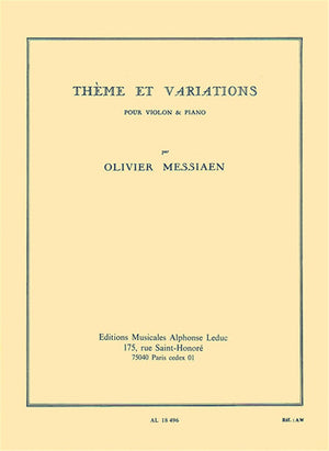 Messiaen: Thème et variations