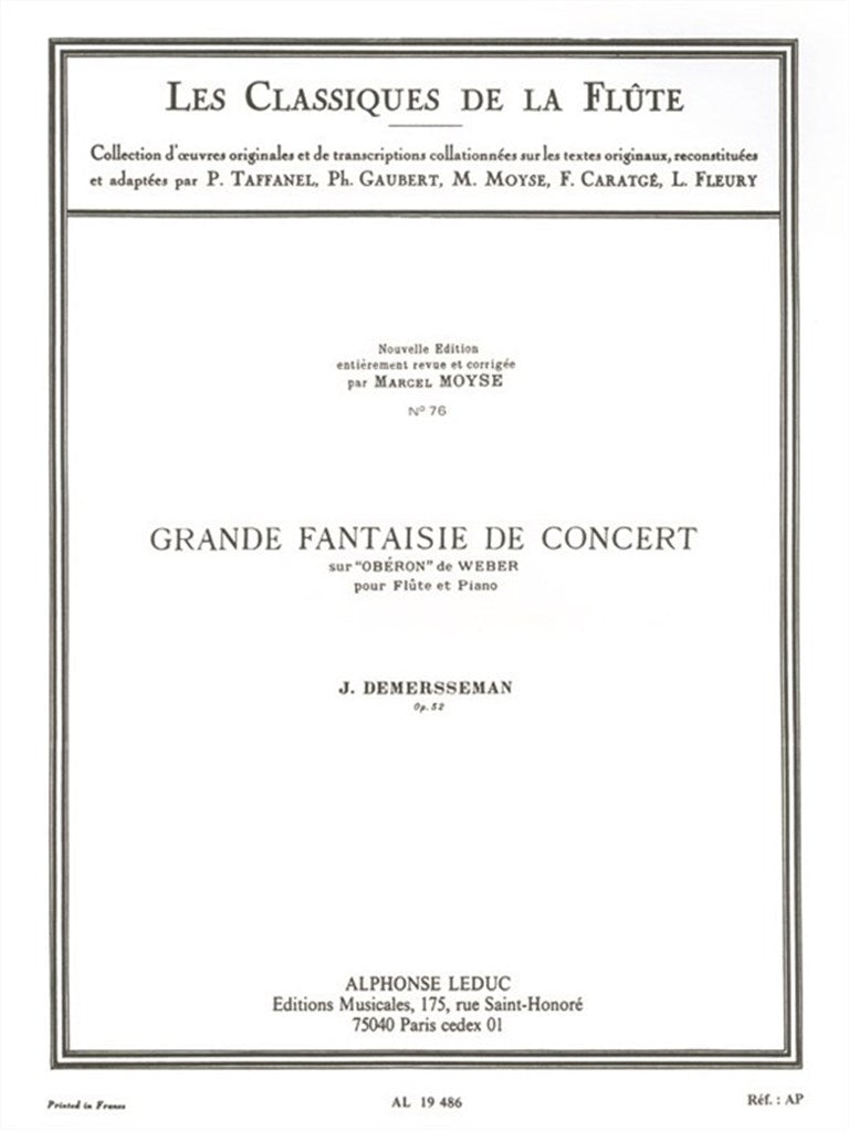 Demersseman: Grande Fantaisie de Concert, Op. 52