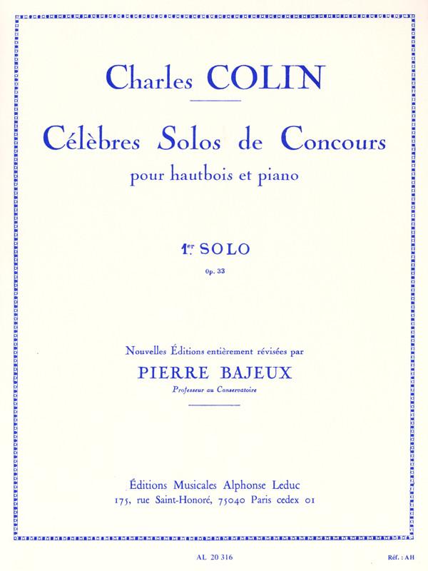 Colin: Famous Solos for Competitions - 1st Solo, Op. 33