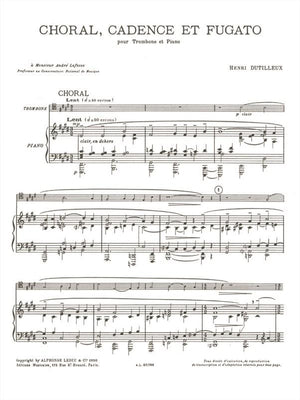 Dutilleux: Choral, Cadence et Fugueto