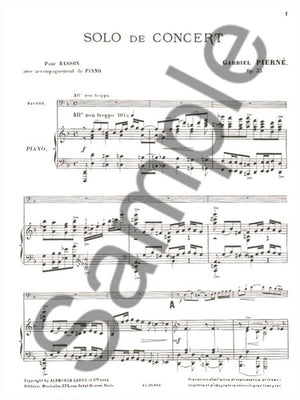 G. Pierné: Solo de concert, Op. 35