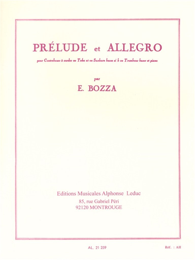 Bozza: Prelude and Allegro