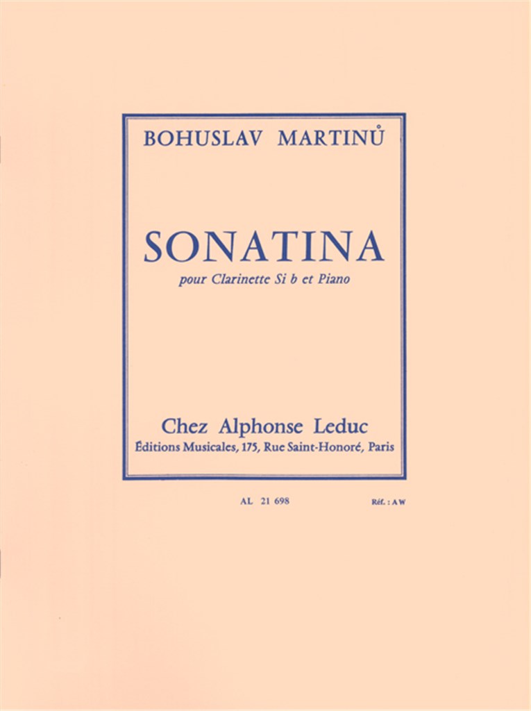 Martinů: Clarinet Sonatina, H. 356