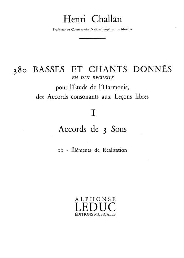 Challan: Basses et Chants Donnés - 1b (Accord de 3 sons)