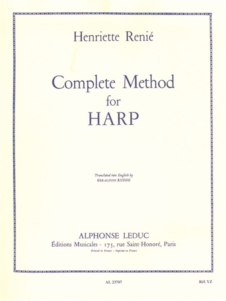 Renié: Complete Method for Harp