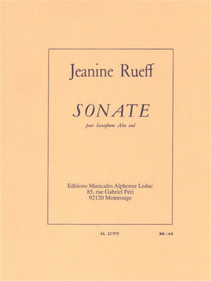 Rueff: Sonata for Solo Alto Saxophone
