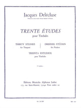 Delécluse: 30 Etudes for Timpani - Volume 3 (Nos. 21-30)