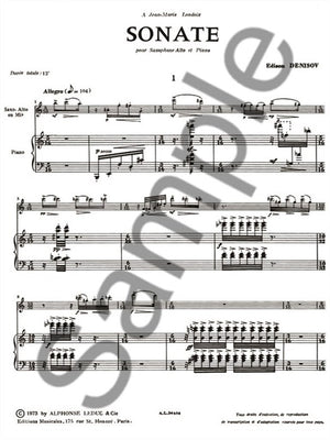 Denisov: Alto Saxophone Sonata