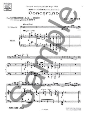 Busser: Concertino, Op. 80