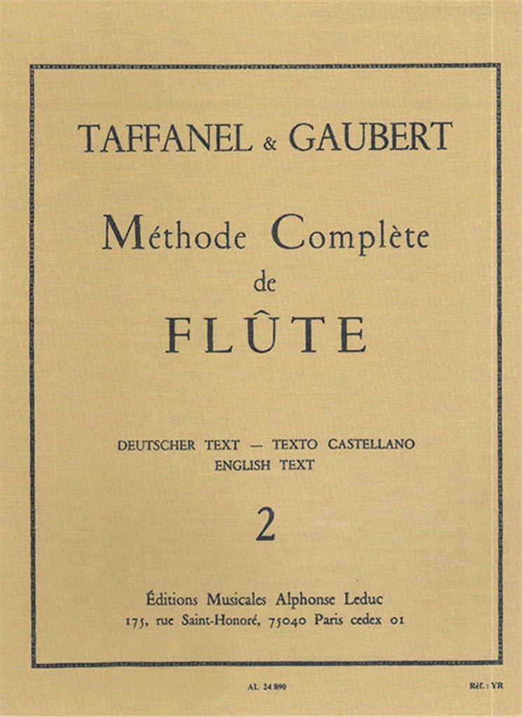Taffanel/Gaubert: Complete Flute Method - Book 2