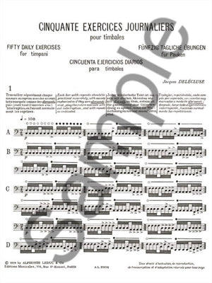 Delécluse: 50 Daily Exercises for Timpani