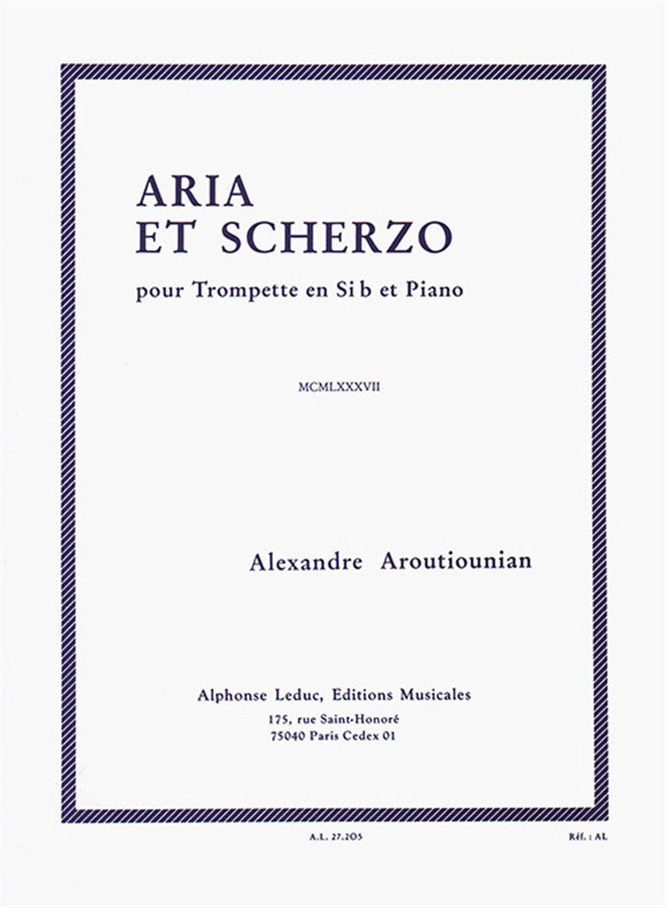 Aroutiounian: Aria et Scherzo