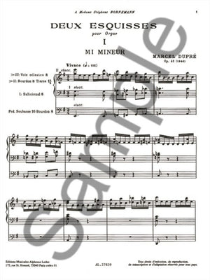 Dupré: 2 Esquisses, Op. 41, Nos. 2 & 3