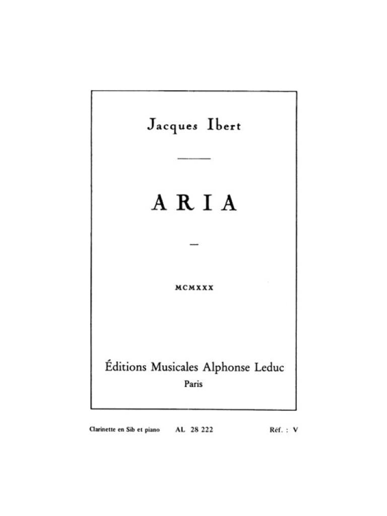 Ibert: Aria (arr. for clarinet & piano)
