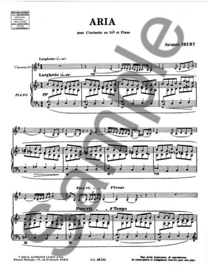 Ibert: Aria (arr. for clarinet & piano)