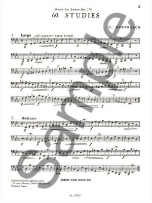 Kopprasch: 60 Selected Studies for Tuba