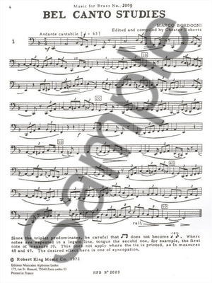 Bordogni: 43 Bel Canto Studies for Tuba or Bass Trombone