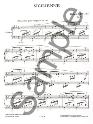 Fauré: Sicilienne, Op. 78 (arr. for piano)