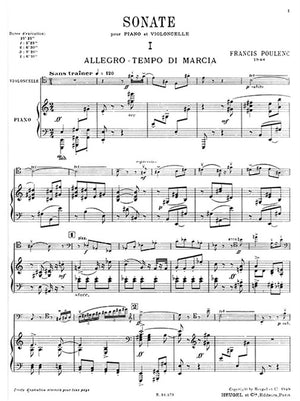 Poulenc: Cello Sonata