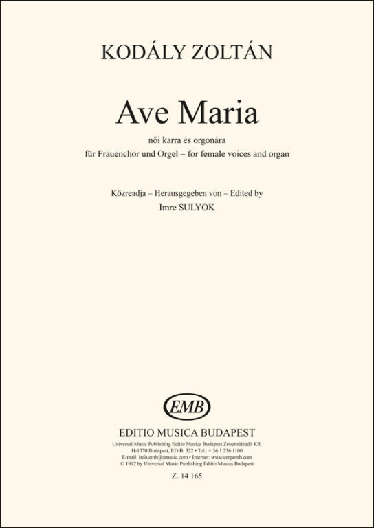 Kodály: Ave Maria