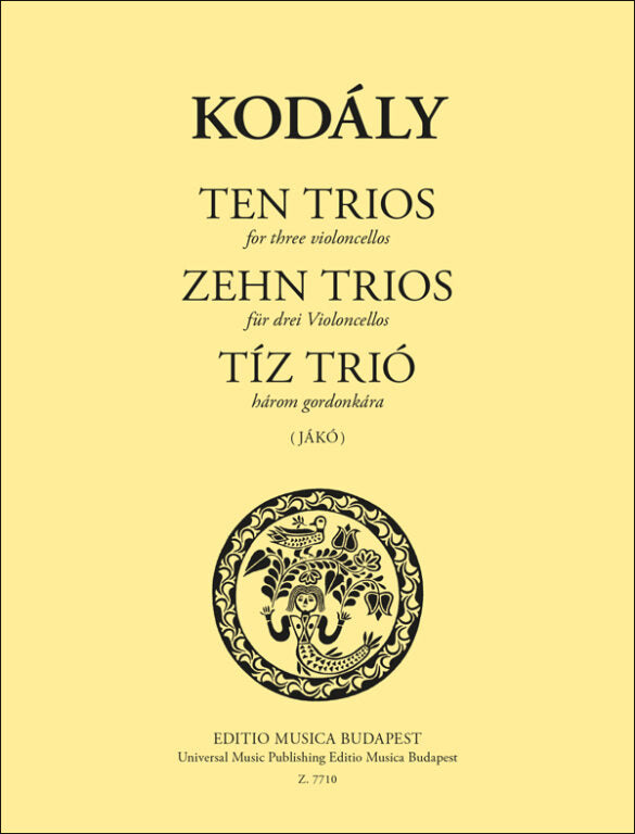 Kodály: Ten Trios from "Tricinia" (arr. for 3 cellos)