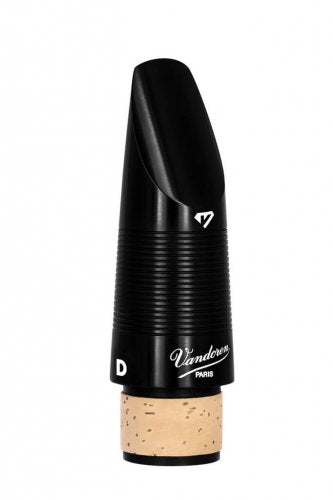 Black color Vandoren BD5D Bb Clarinet Mouthpiece for German Clarinet with a medium facing curve and 113 mm tip opening