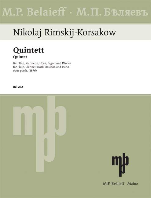 Rimsky-Korsakov: Quintet in B-flat Major