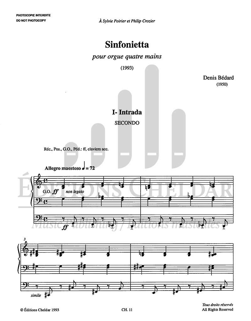 Bédard: Sinfonietta