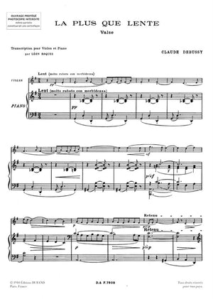 Debussy: La plus que lente (arr. for violin & piano)