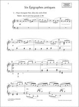 Debussy: 6 Épigraphes antiques (Version for solo piano)