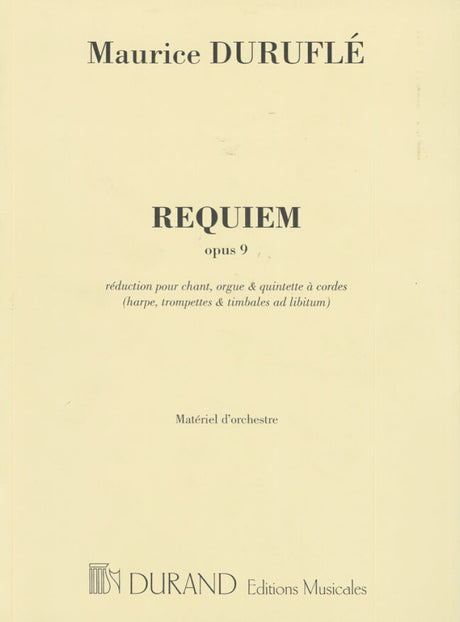Duruflé: Requiem, Op. 9 - Reduced Orchestration