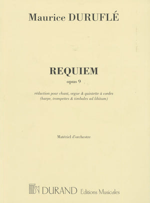Duruflé: Requiem, Op. 9 - Reduced Orchestration