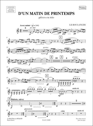 L. Boulanger: D'un matin de printemps (arr. for piano trio)