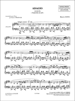 Ravel: Adagio from Piano Concerto in G Major (arr. for solo piano)