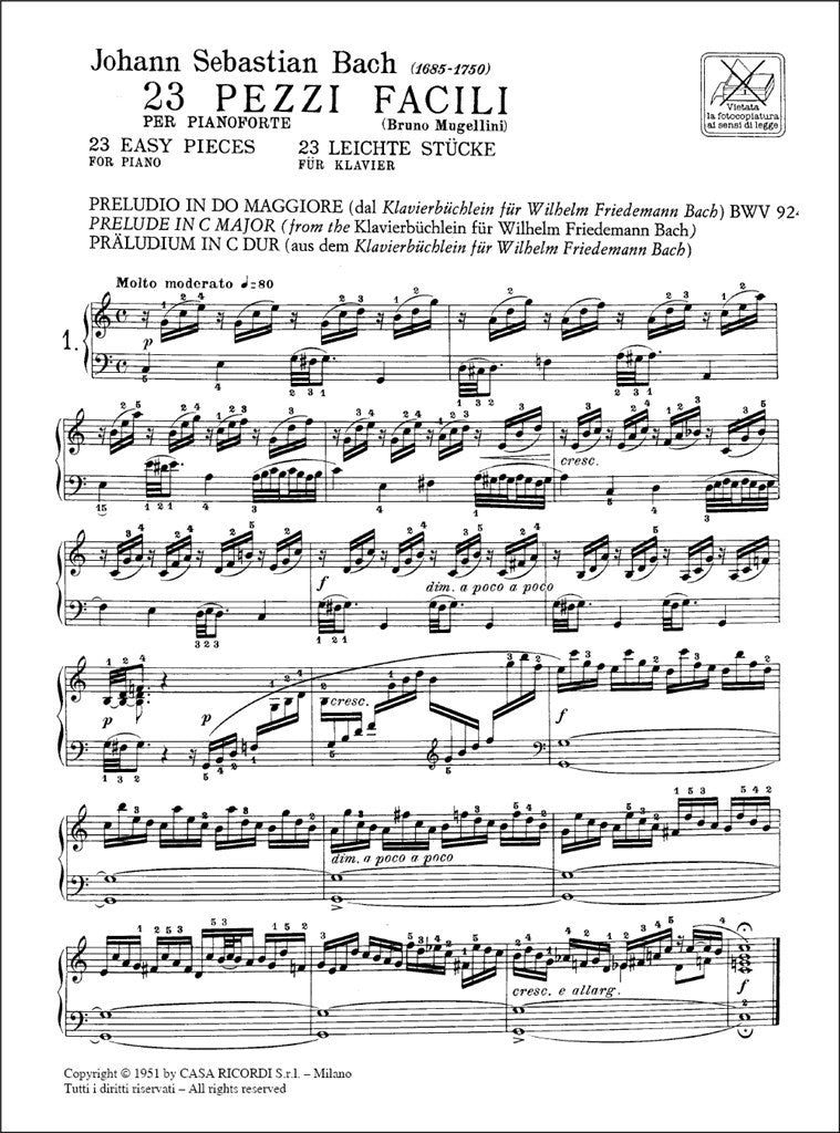 Bach: 23 Easy Pieces