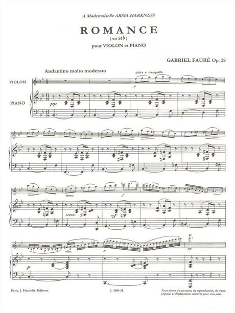 Fauré: Romance in B-flat, Op. 28