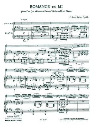 Saint-Saëns: Romance in E Major, Op. 67