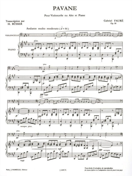 Fauré: Pavane, Op. 50 (arr. for viola / cello & piano)