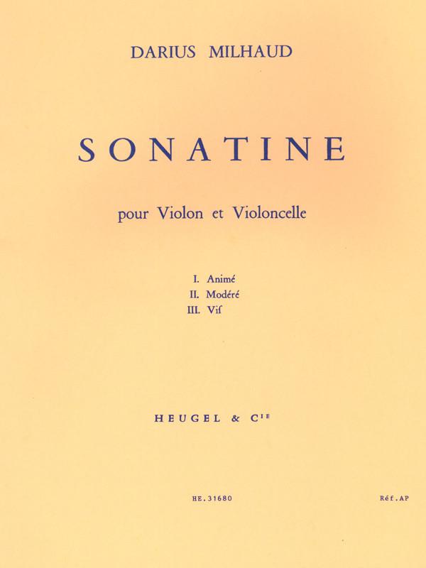 Milhaud: Sonatine for Violin & Cello, Op. 324