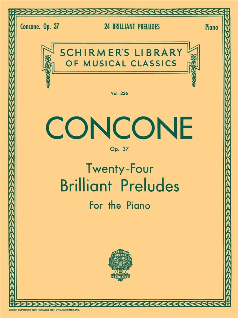Concone: 24 Brilliant Preludes, Op. 37
