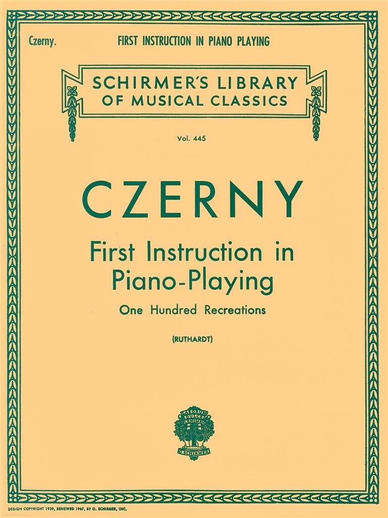 Czerny: First Instruction in Piano Playing