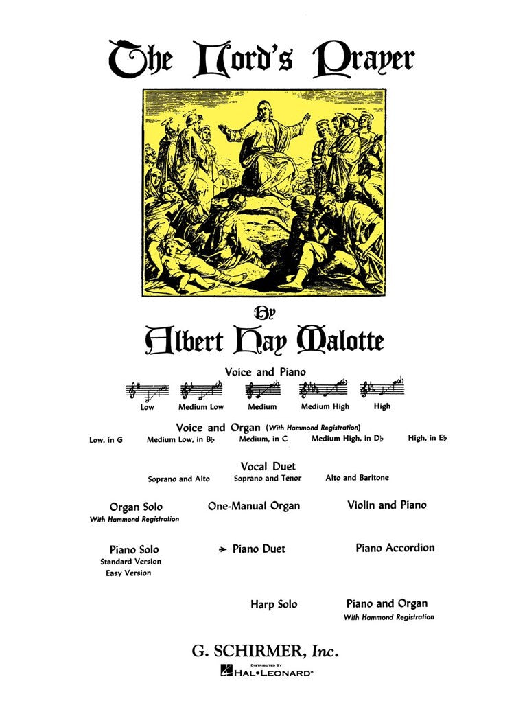Malotte: The Lord's Prayer (arr. for piano 4 hands)